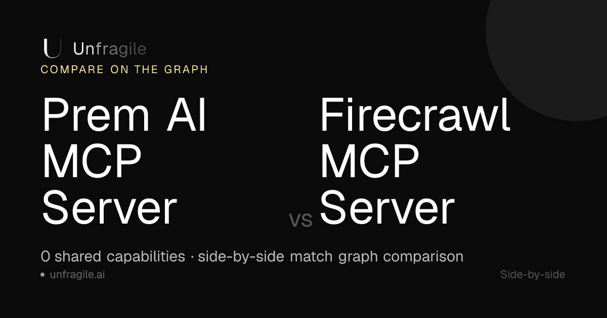 Prem AI MCP Server vs Firecrawl MCP Server — Comparison | Unfragile