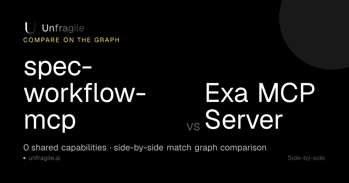 spec-workflow-mcp vs Exa MCP Server — Comparison | Unfragile
